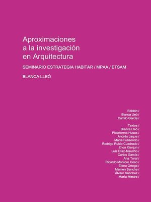 cover image of Aproximaciones a la investigación en la arquitectura
